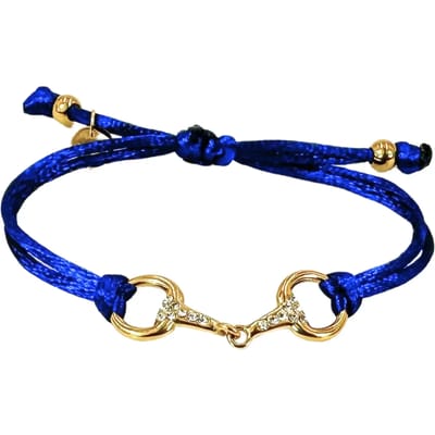 Equestrian Jewelry Armband Sam Blauw Goud