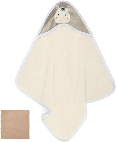 Hooded Badhanddoek voor Baby's, 65 x 65 cm, Super Absorberend, Ideaal voor Pasgeborenen, Zacht en Comfortabel voor 0-5 Jaar