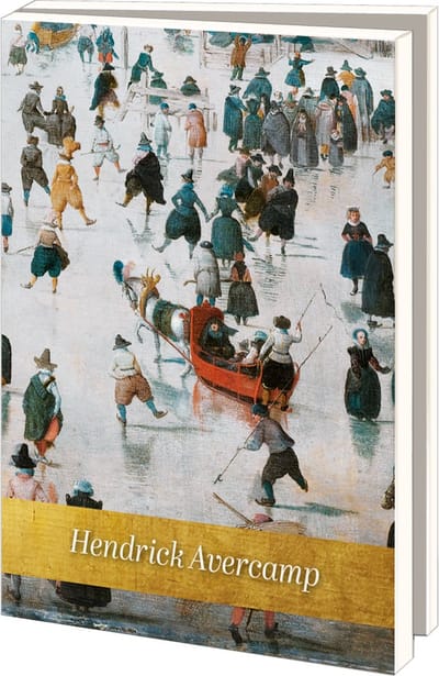 Bekking & Blitz - Kerstkaartenmapje - Set wenskaarten - Winterkaarten - Kunstkaarten - Uniek design - Inclusief sluitstickers - Schaatstafreel - 10 stuks - Inclusief enveloppen - Hendrick Avercamp - Rijksmuseum Amsterdam
