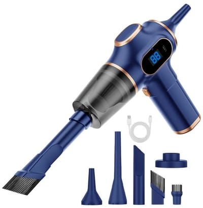 Innovastore Autostofzuiger - Kruimeldief - Draagbarestofzuiger - Reinigingsmachine - Tapijtreiniger - Draadloos - 95000PA -Blauw