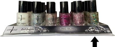 Lovely Pop Cosmetics - Nagellak - Transparant met blauw/goud/zilver/groen gekleurde glitters - Nummer 27