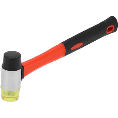 Maillet en caoutchouc, petit marteau à double face avec manche en fibre de verre souple pour la pose de revêtements de sol red