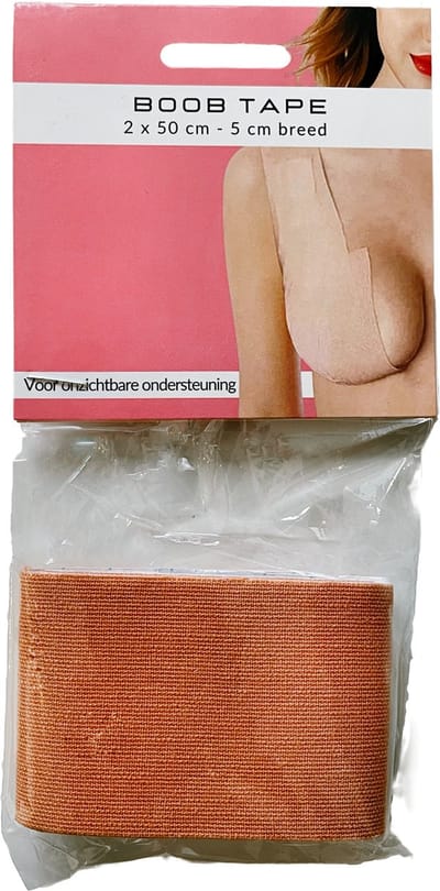 3BMT Boob Tape - Zelfklevende Push-up Borsttape - Comfortabele en Onzichtbare Plak BH - Set van 2 Rollen 50 cm elk
