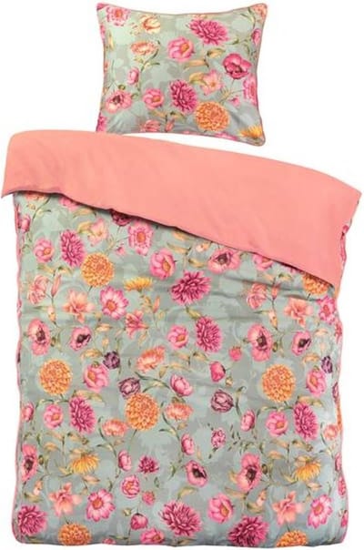 Papillon Lauren Dekbedovertrek - Eenpersoons - 140x200/220 cm - Groen