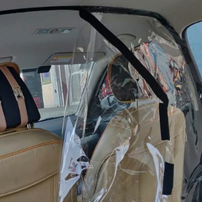 Auto Taxi Isolatie Film Volledige Omringende Beschermhoes Cabine Voorste en Achterste Rij Auto Taxi Isolatie Film zwart