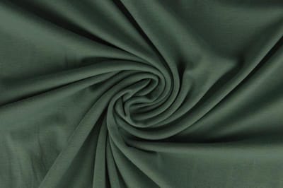 Katoen tricot stof - Oud groen - 10 meter