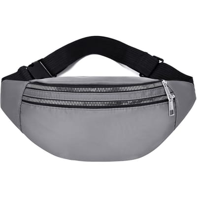 Multifunctionele Hardloop Grote Capaciteit Borsttas Crossbody Tas Modieuze Casual Waterdichte Sport Taille Tas Kassa Mobiele Telefoon grijze kleur