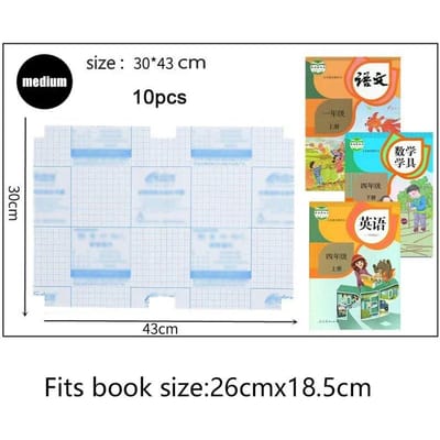 10 Stuks Transparante Zelfklevende Boekbeschermhoes voor School Student Leerboek Skin Sleeve Waterdichte Plastic Boek Inpakbenodigdheden