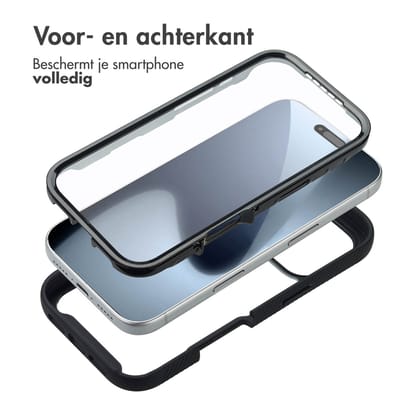 imoshion Hoesje - Geschikt voor Apple iPhone 17 Pro - 360° Full Protective Case - Zwart