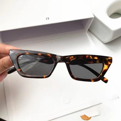 Nieuwe Compacte Kleine Montuur Constructie Vintage Retro Vintage Rechthoekig Vierkant Zon Bescherming Bril Vrouwen Volwassenen Cat-Eye Zon Bril Rechthoekig 1PC