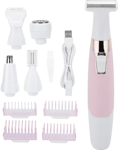 OmGoods - Dailygoody - Vrouwen gezichtsepilator - 5 in 1 - Pijnloos en hypoallergeen - Draagbaar ontwerp - Gezichtsverzorging - Geschikt voor alle huidtype