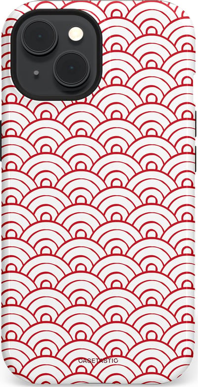 Casetastic Hoesje Geschikt voor Apple iPhone 15 Magsafe - Stijlvolle Beschermende Duo-layer Case - Golfjes
