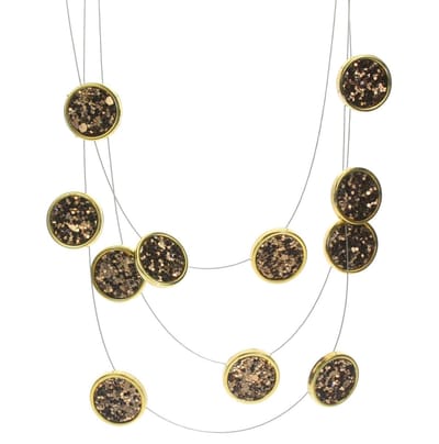 Behave ketting - Glitter cirkels - Nikkelvrij - Modeaccessoire