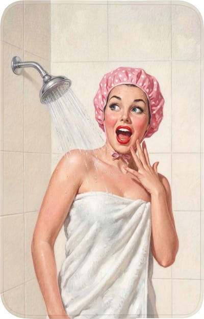 WC mat 50x80 cm - Antislip - Vrouw - Douche - Roze - Toiletmat - Vloermat - Douchemat - Toilet tapijt - Toiletmatten