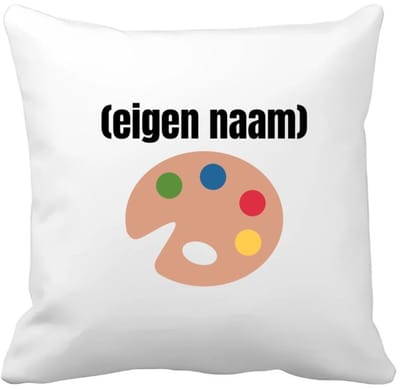 Akyol - kleurenpallet met eigen naam Kussen hoes - Kunst - kunstenaars/kunstenaressen - iemand die houdt van kunst of kunst maken - verjaardag - cadeau - kado - 40 bij 40 cm