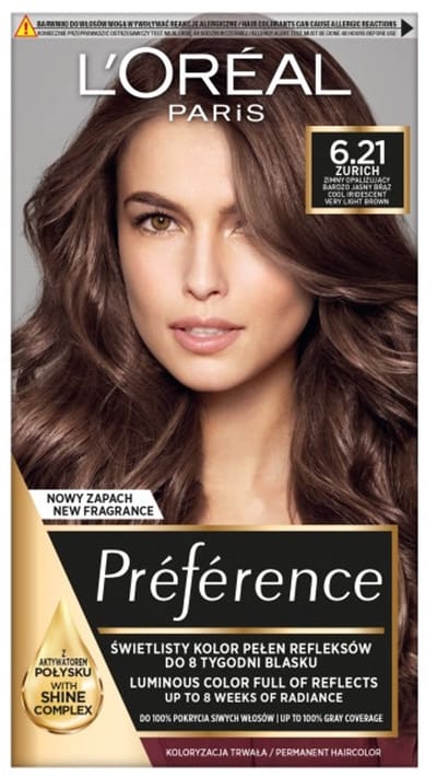 L'Oreal - Preference Hair Dye 6.21 Opera