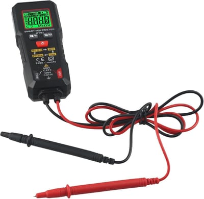 Digitale Multimeter - Elektrische Tester - Klusjes Uitvoeren - Automatisch Bereik - 9 x 4 x 1 cm - Zwart