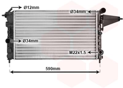 Van Wezel - RADIATOR VOOR OPEL VECTRA A 1988-1995 1300087