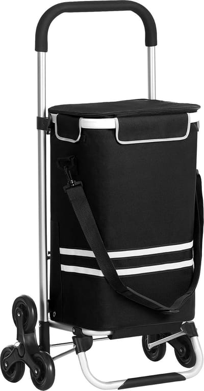 Boodschappentrolley met Wielen - Opvouwbaar - Afneembare Boodschappentas - Boodschappenwagen