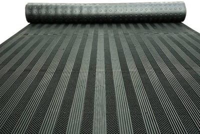 Rubbermat - streep/noppen motief - 190x176 cm - 12 mm