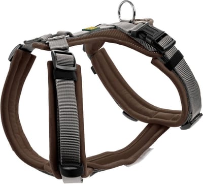 Hunter Harnas Maldon Bruin&Grijs - Hondentuig - Xs 34-49 Cm