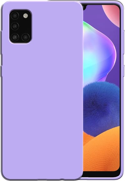 Smartphonica Siliconen hoesje voor Samsung Galaxy A31 case met zachte binnenkant - Paars geschikt voor Samsung Galaxy A31