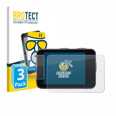 BROTECT - Screenprotector voor Akaso Brave 7 - Folie Beschermfolie Beschermglas matte 3 Stuks