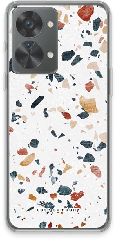 Case Company® - Hoesje geschikt voor OnePlus Nord 2T hoesje - Terrazzo N°4 - Soft Cover Telefoonhoesje - Bescherming aan alle Kanten en Schermrand