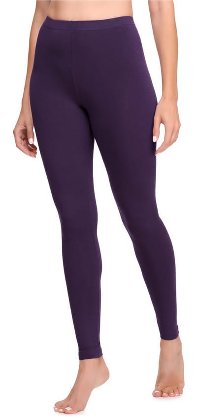 Ladeheid LA-LA40-133-LE Dames Leggings - Sport - Vrijetijdsbroek - Lang - Katoen - Sporbroek - Yogabroek - Paars - XS