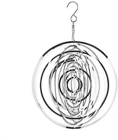 Dailygoods- Windspinner 3D Metalen - Roterend Lichteffect - Tuin Decoratie Buiten - Windgong - Glanzend - Roestvrij Staal - Tuindecoratie