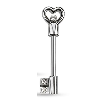 Tepelpiercing sleutel voor hart 1.6x10 - LMPiercings