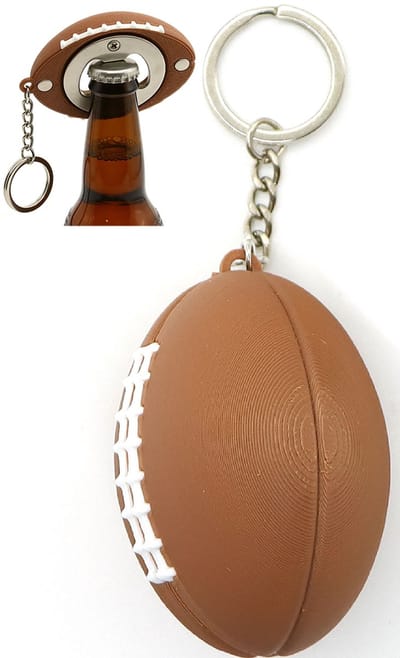 Flessenopener sleutelhanger - Rugby Flesopener - Met Magneet - Bieropener - Magnetische Sleutelhanger - 2-in-1 - Multifunctionele Opener - Sport sleutelhanger - Voor onderweg - Voor Thuisfeestjes, Bar of Bureau - Leuk Cadeau voor Vrouw & Man