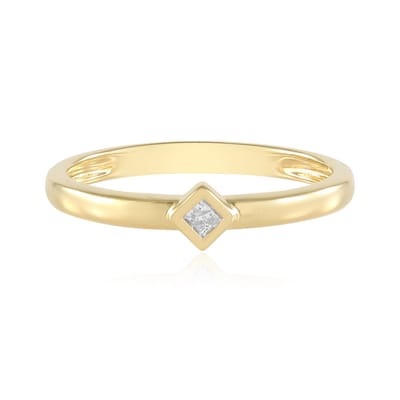 Cavill - Luxe Zilveren Ring 925 Sterling met I3 H Prinsessenslijping Diamant 0,054 ct - Bar Zetting - Stijlvolle Verlovingsring