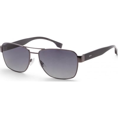 Hugo Boss Heren 60mm Zwarte Donkere Ruthenium Zonnebril BOSS1441OS-0ANS-WJ