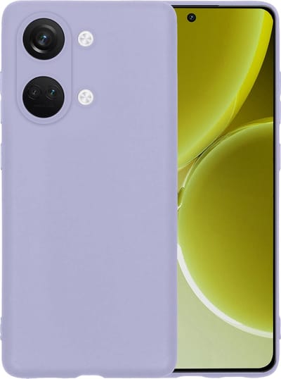Hoesje - Geschikt voor OnePlus Nord 3 - Sterk & Shockproof - Hoes Cover - Siliconen Case - Telefoonhoesjes - Lila