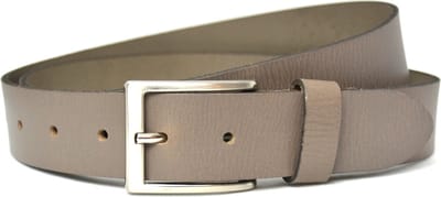 Heren Riem volnerf Leer Grijs - 3.5 cm Breed - Broekriem - Nette Riem - Pantalon Riem - Maat: 95 / Totale lengte riem 110 cm - Echt Leer