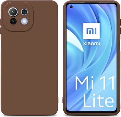 Cadorabo Hoesje geschikt voor Xiaomi Mi 11 LITE (4G / 5G) / 11 LITE NE in FLUID BRUIN - Beschermhoes gemaakt van flexibel TPU silicone Cover Fluid Case
