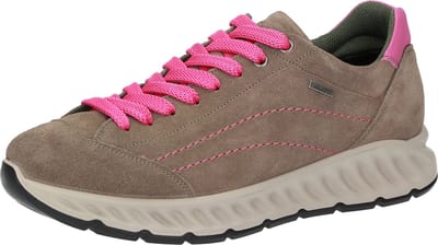 Sneaker met multicolor veters Sioux Taupe/Pink