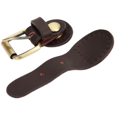 1 stuks Tasgesp Sluiting Koeiensplitleder DIY Handgemaakt Hardware Accessoires met Bronzen Beslag(Bruin koffie