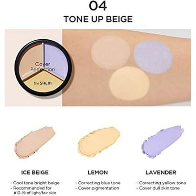 The Saem Cover Perfection Correcteur Triple Pot #04 Tonifiant Beige