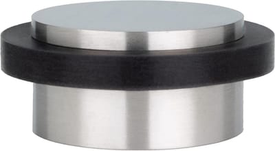 Deurstopper Zelfklevend - Deurvanger rubber - Muren Beschermen - Roestvrij Staal - 45 x 20 mm - Mat Zwart