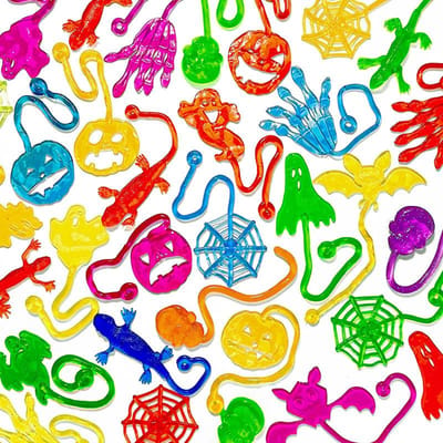 10/20/30/50 STKS Halloween Plakhanden Bulk Stressverlichter Rekbare Plakhand Speelgoed voor Kinderen Halloween Goodie Bag Vullers