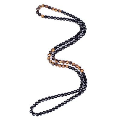 WiseGoods Luxe Edelsteen Kralenketting - Edelstenen Kralen Ketting - Kettingen - Energie Sieraad - Tijger Oog Sieraden - 50cm