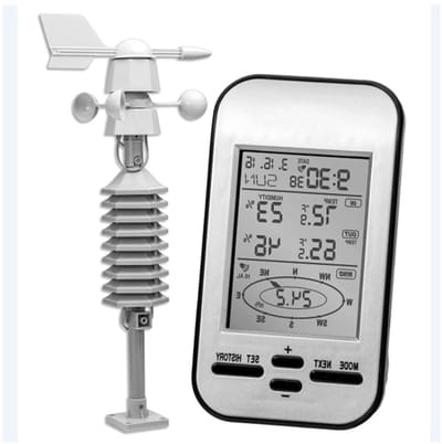 Weerstation - Weermeter - Buiten Weer - Draadloze Sensor - 328 ft Bereik - Zwart