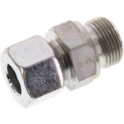 G 3/4'' Buitendraad x 16S Verzinkt Stalen Rechte Snijring Koppeling 400 Bar DIN 2353