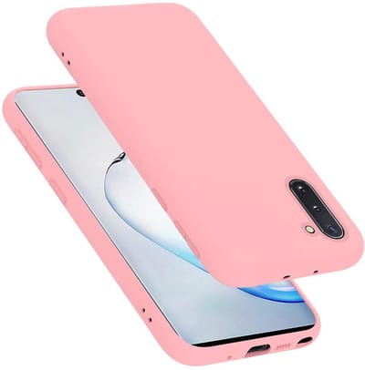 Cadorabo Hoesje geschikt voor Samsung Galaxy NOTE 10 in LIQUID ROZE - Beschermhoes gemaakt van flexibel TPU silicone Case Cover