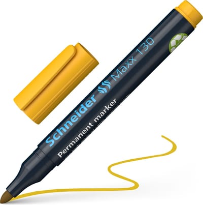 Schneider permanent marker - Maxx 130 - ronde punt - geel - lijnbreedte 1-3 mm - S-113005