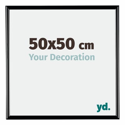 Your Decoration - Fotolijst 50x50 cm - Kunststof - Zwart Hoogglans - Bordeaux