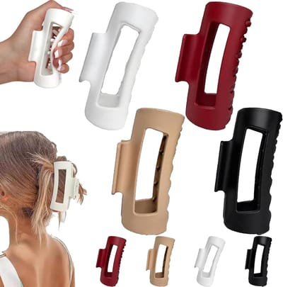Daity 4-pack - Haarspelden - 4,2 inch medium zachte haarclips - flexibele en onbreekbare haarclips - sterke fixatie en antislip - geschikt voor dik of fijn haar