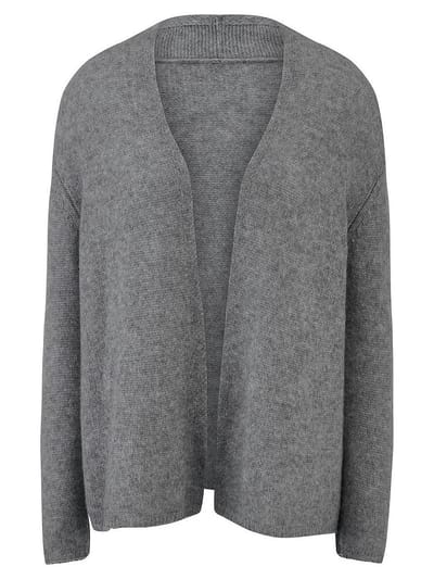 Vest en 100% kasjmier Van Peter Hahn grijs